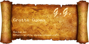Grotte Gyoma névjegykártya